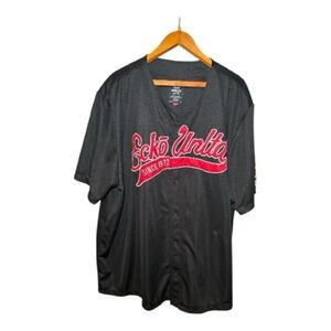 Ecko Unlimited Men's Big & Tall Baseball Jersey Black 5XL
